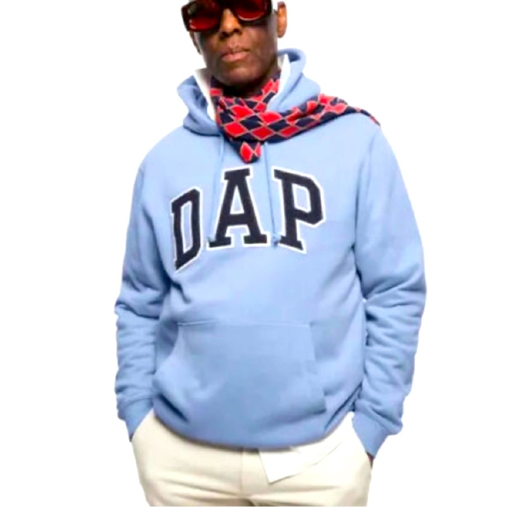 GAP x Dapper Dan “DAP” baby blue Hoodie